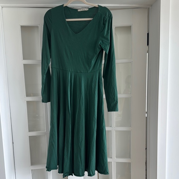 Women’s Peruvian Connection Green Long Sleeve Dress - Picture 1 of 5